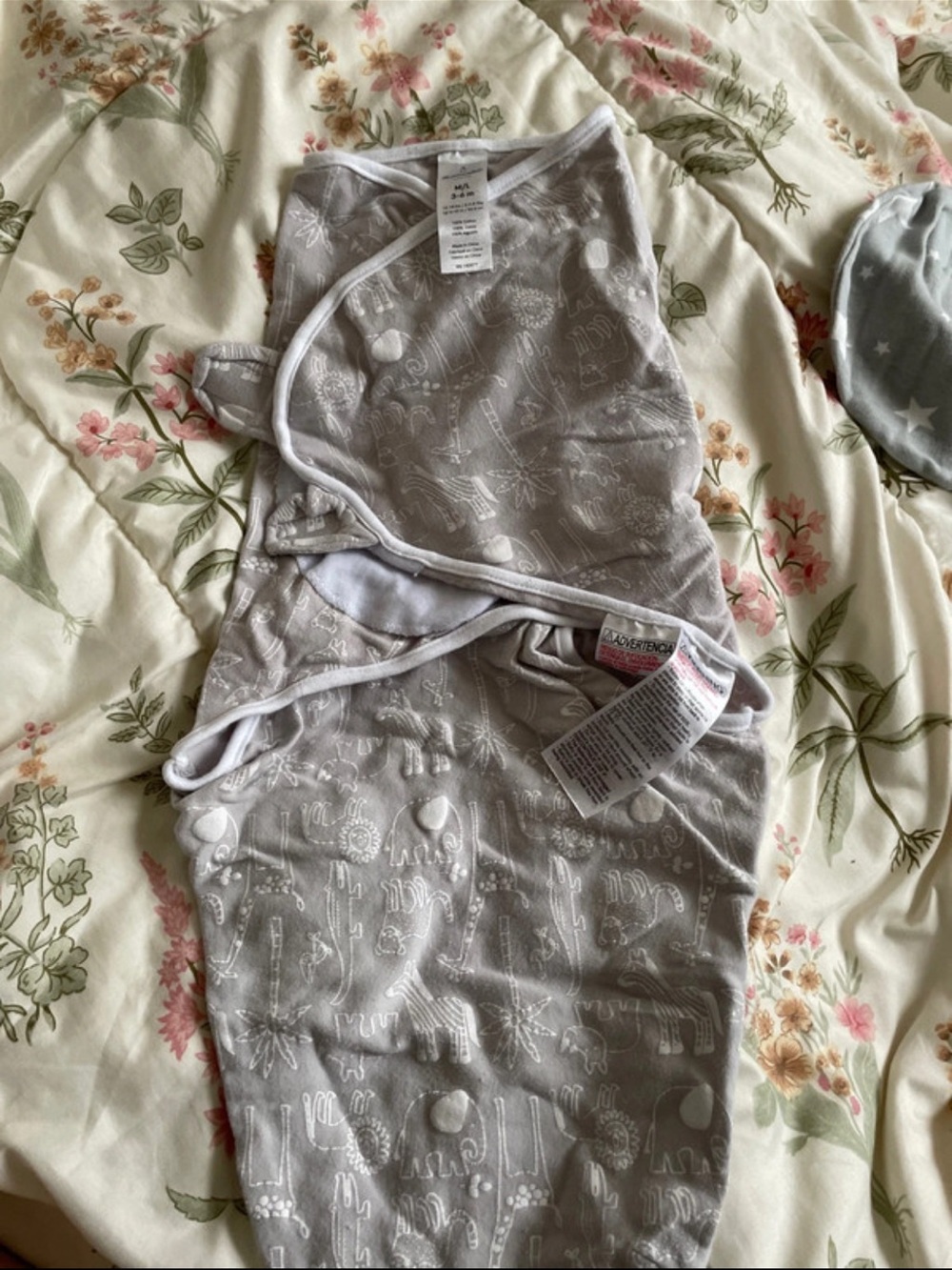 Unbranded Women's Gray Printed Sleep Wrap